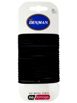 Elastiques cheveux noirs 2 mm DENMAN par 30