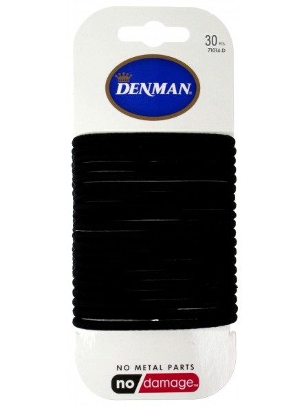 Elastiques cheveux noirs 2 mm DENMAN par 30