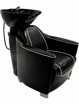 Bac à shampoing hornet  acques-seban cuve noir-skai-noir