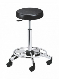 Tabouret de coiffure pied cerclé MONTE-CARLO JACQUES SEBAN noir