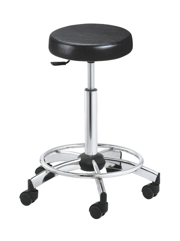 Tabouret de coiffure pied cerclé MONTE-CARLO JACQUES SEBAN noir
