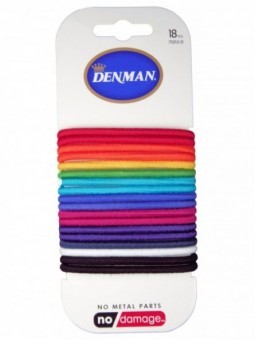 Elastiques cheveux coloris assortis 4 mm DENMAN par 18