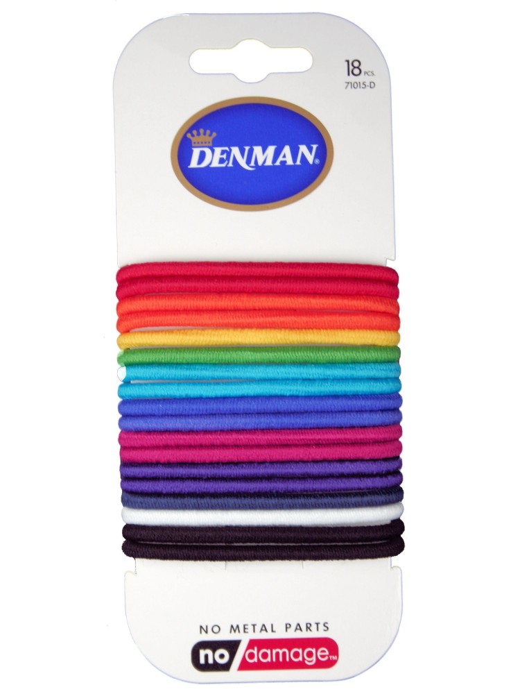 Elastiques cheveux coloris assortis 4 mm DENMAN par 18