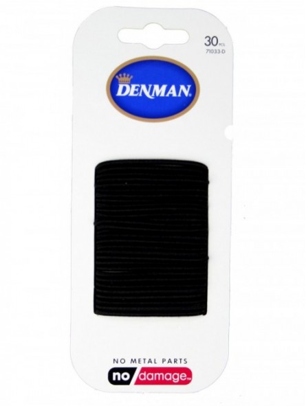 Elastiques cheveux noirs 2 mm DENMAN par 30