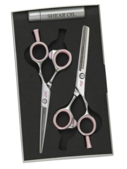 Ciseaux de coiffure + sculpteur FASHION HAIRCUT taille 5'5 rose