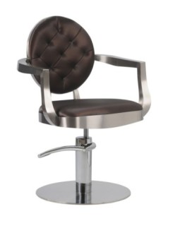 Fauteuil de coiffure OXFORD JACQUES SEBAN marron vieilli