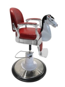 Fauteuil de coiffure enfant MANEGE JACQUES SEBAN rouge