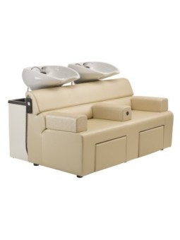 Bac à shampoing 2 places JACQUES SEBAN marron