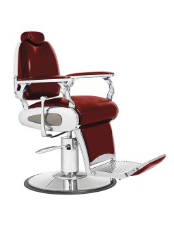 Fauteuil barbier vintage MILWAUKEE JACQUES SEBAN rouge