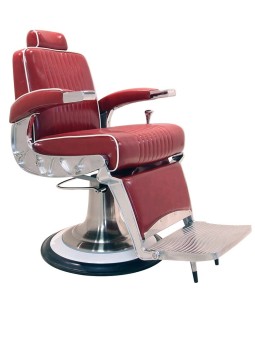 Fauteuil barbier vintage MUSTANG JACQUES SEBAN rouge