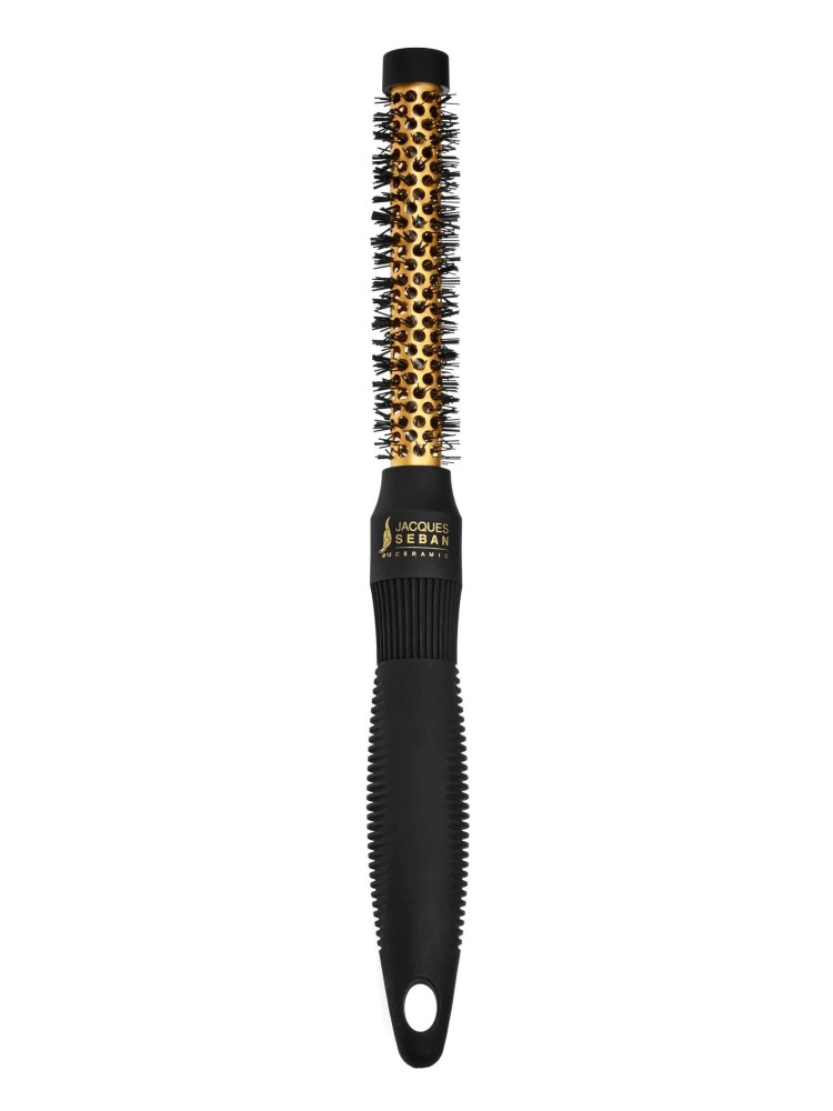 Brosse Ronde Céramique Thermochromatique Centaure - Couleur Marron/noir, Longueur 15-25mm, Neuve.