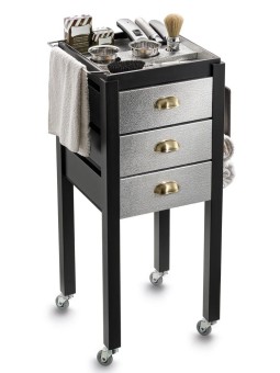 Table de service ECO BARBER JACQUES SEBAN façade tiroir aluminium