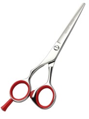Ciseaux de coiffure gaucher FASHION HAIRCUT taille 5'5 rouge