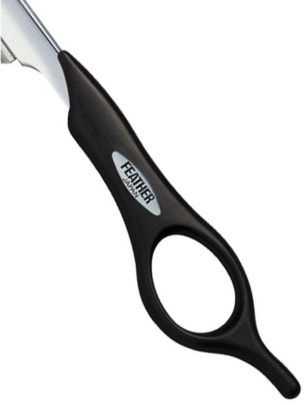 Rasoir de coiffeur petit modéle FEATHER noir