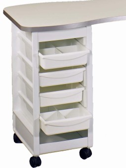 Table manucure professionnelle 1 colonne JACQUES SEBAN blanche