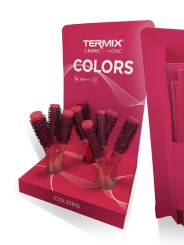 Présentoir de 9 brosses CERAMIC fuchsia TERMIX