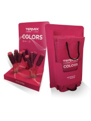 Présentoir de 9 brosses CERAMIC fuchsia TERMIX