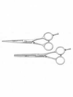 Ciseaux de coiffure FUN 5'5 et sculpteur 30 dents HAIRCUT