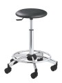 Tabouret de coiffure pied cerclé BEAUSOLEIL JACQUES SEBAN noir