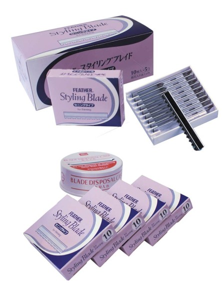 Lames pour rasoir de coiffeur Styling W FEATHER par 50