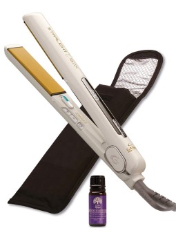 Lisseur professionnel Starlight Argan. trousse et huile d'argan GAMA