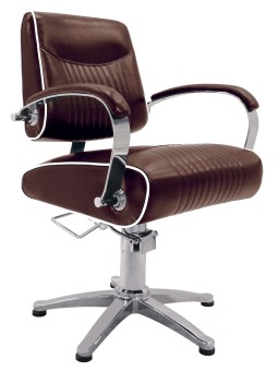 Fauteuil de coiffure MEMPHIS JACQUES SEBAN marron vieilli