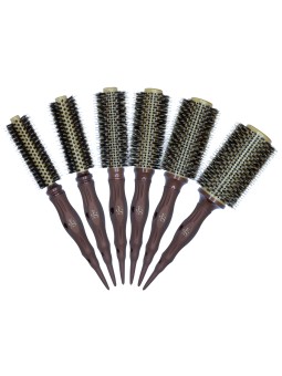 Trousse 6 brosses ronde alu...