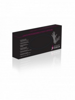 Gants de coloration latex noir boite de 20 pièces JACQUES SEBAN large